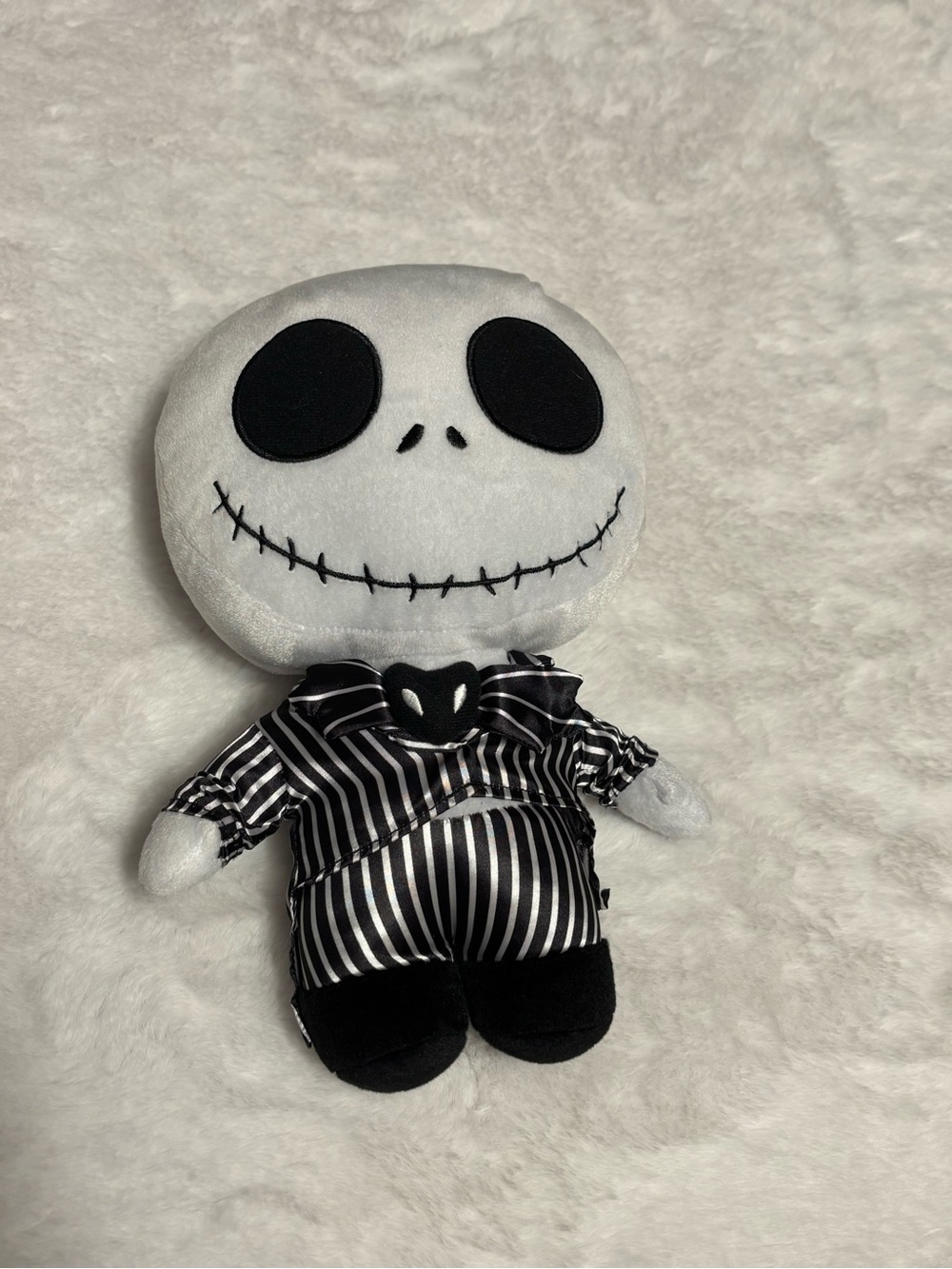 Disney Jack Skellington Plush – Black & White Striped Outfit